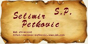 Selimir Petković vizit kartica